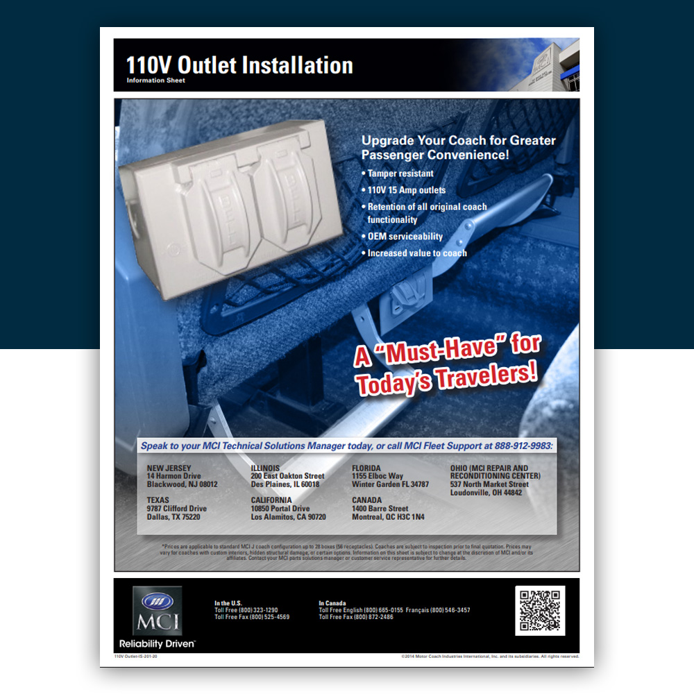 110V Outlets information sheet
