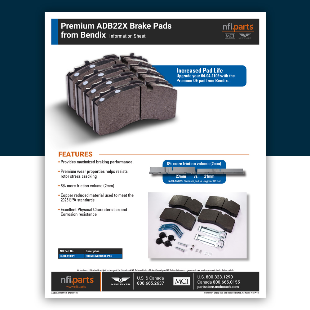 Brakes ADB22X information sheet