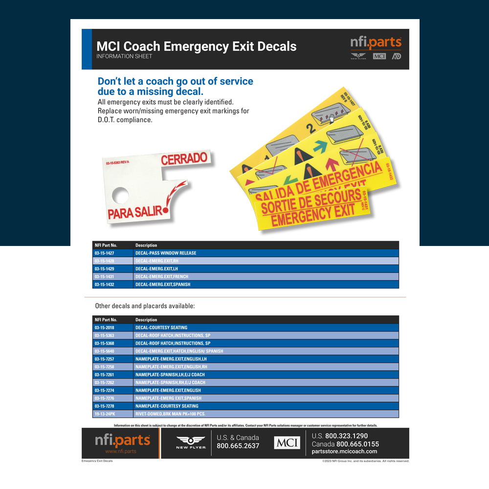 Emergency Exit Markings information sheet