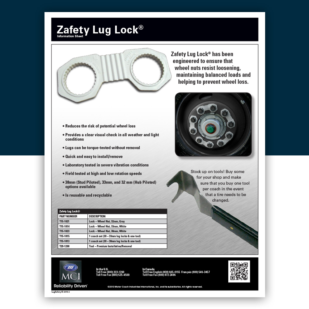 Zafety LugLock information sheet