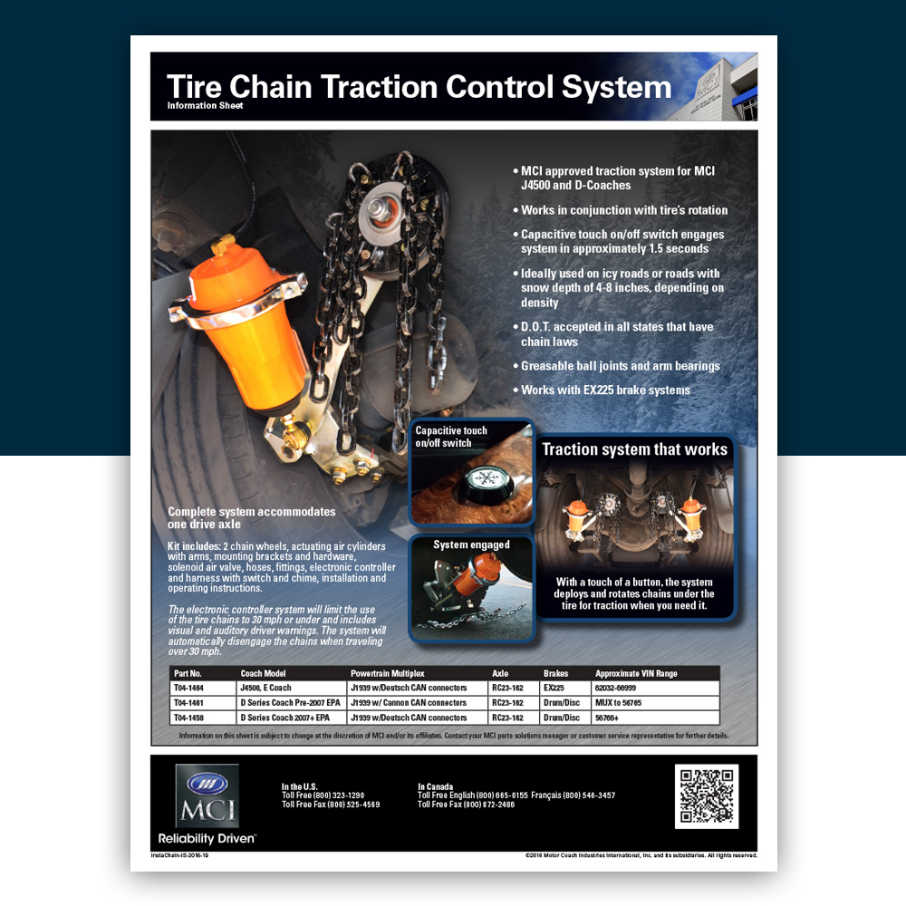 Tire Chains information sheet