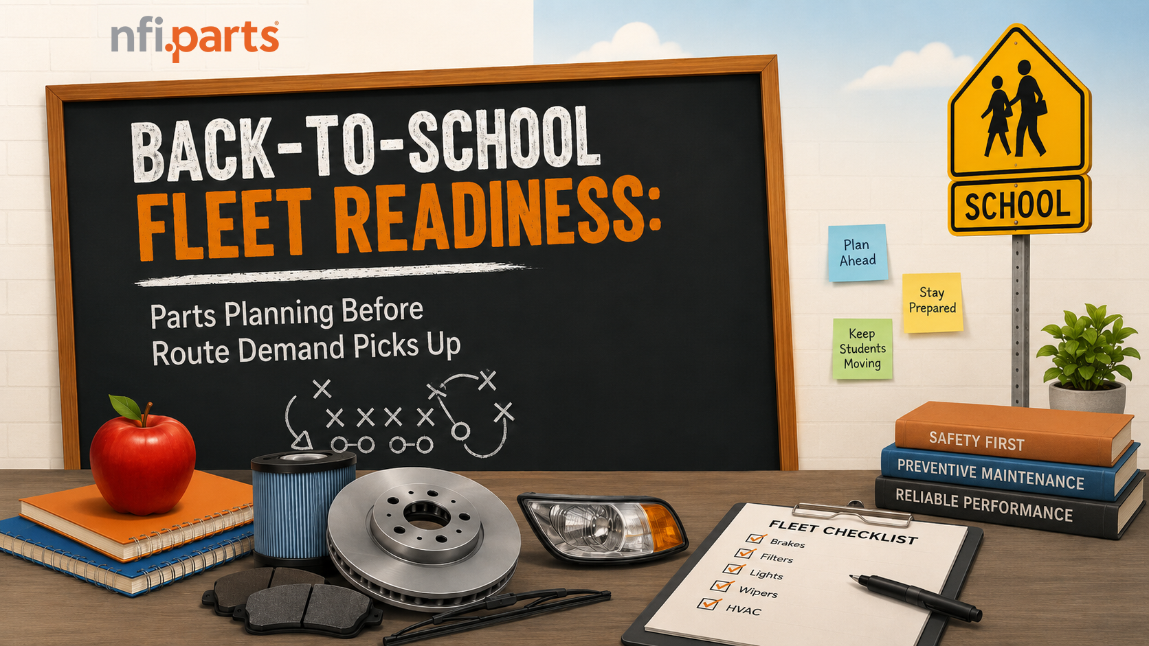Back-to-school fleet readiness and parts planning before route demand picks up